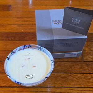 Kosta Boda Woodland Vanilla Candle - White